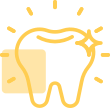 Teeth whitening treatment icon at Dr. Gaurav Dental Clinic in Varanasi